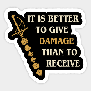 It is Better to Give Damage Funny Sticker